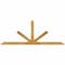 Ekena Millwork Saratoga Rough Sawn Timber Gable Bracket, Western Red Cedar, 96"W x 36"H x 4"D x 4"F, 9/12 Pitch GBW096X36X0404SAR00RWR - alternate 1
